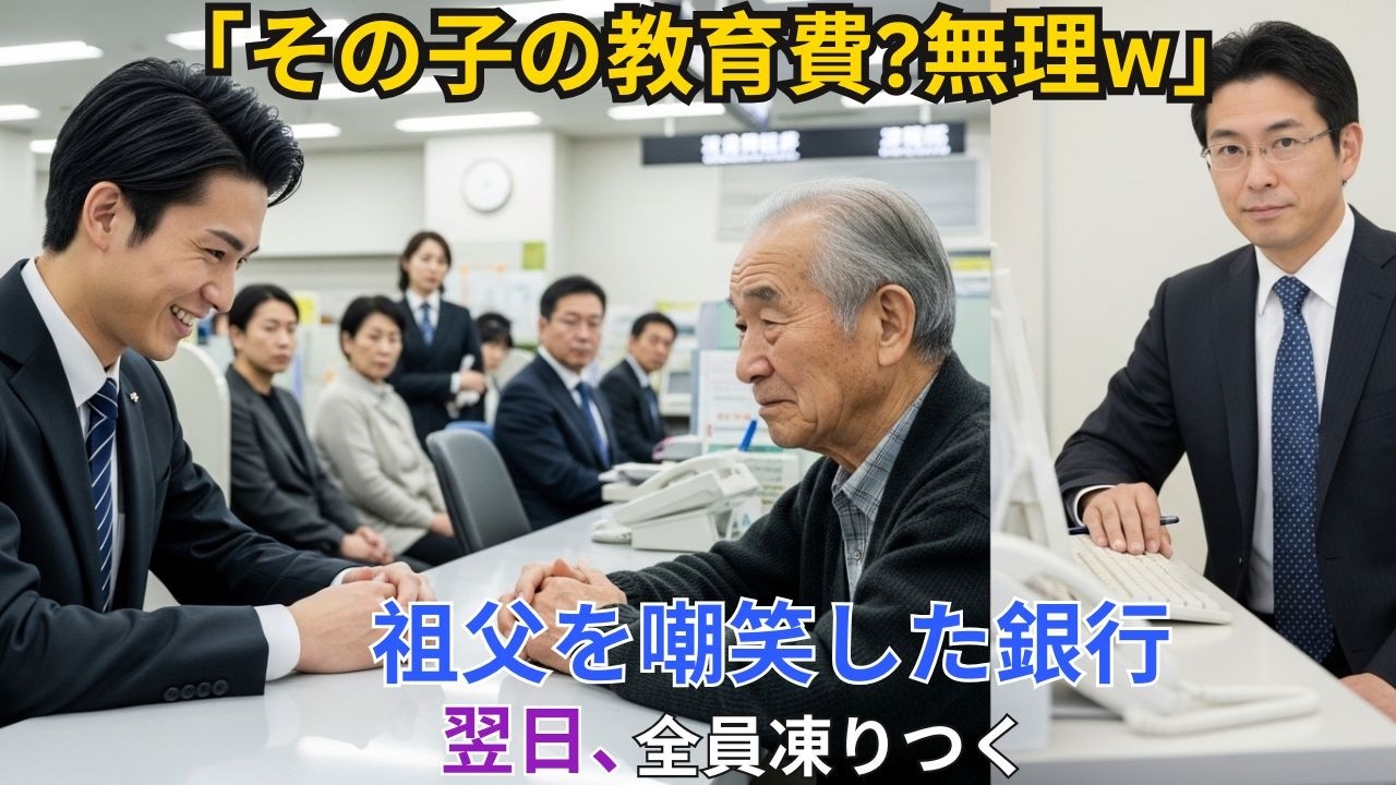 【スカッと】「その子の教育費?無理w」拒否された祖父。翌日、銀行本部が大混乱。【シニア】