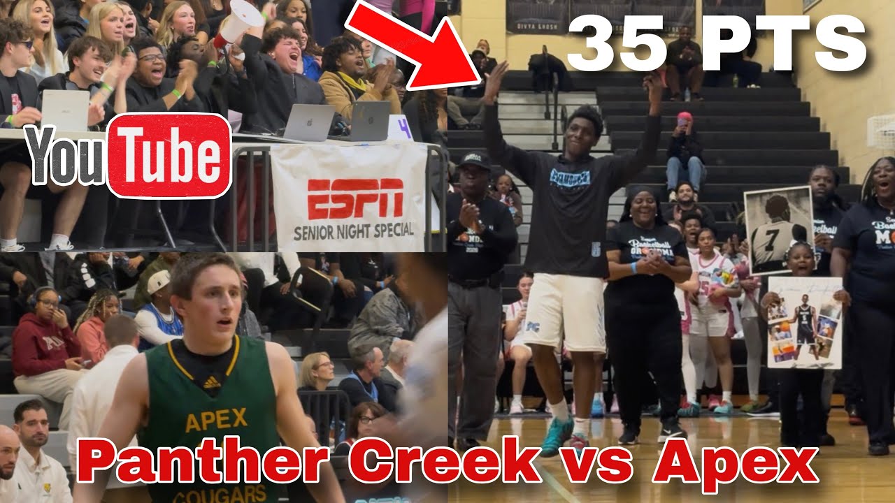 Zy’Vaun Puckett (35 Points) Led Panther Creek During Senior Night vs Apex Cougars