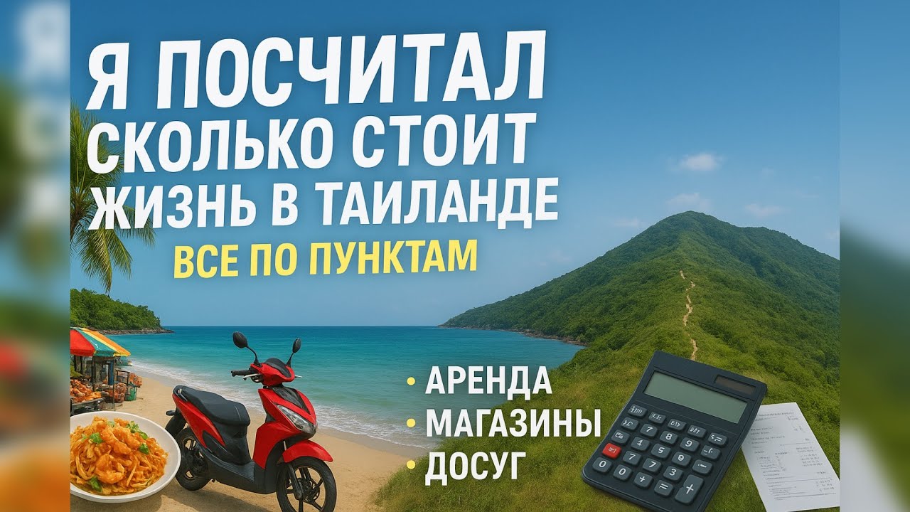 Я посчитал стоимость жизни в Таиланде. Визы. Магазины. Дом. Транспорт. Досуг.