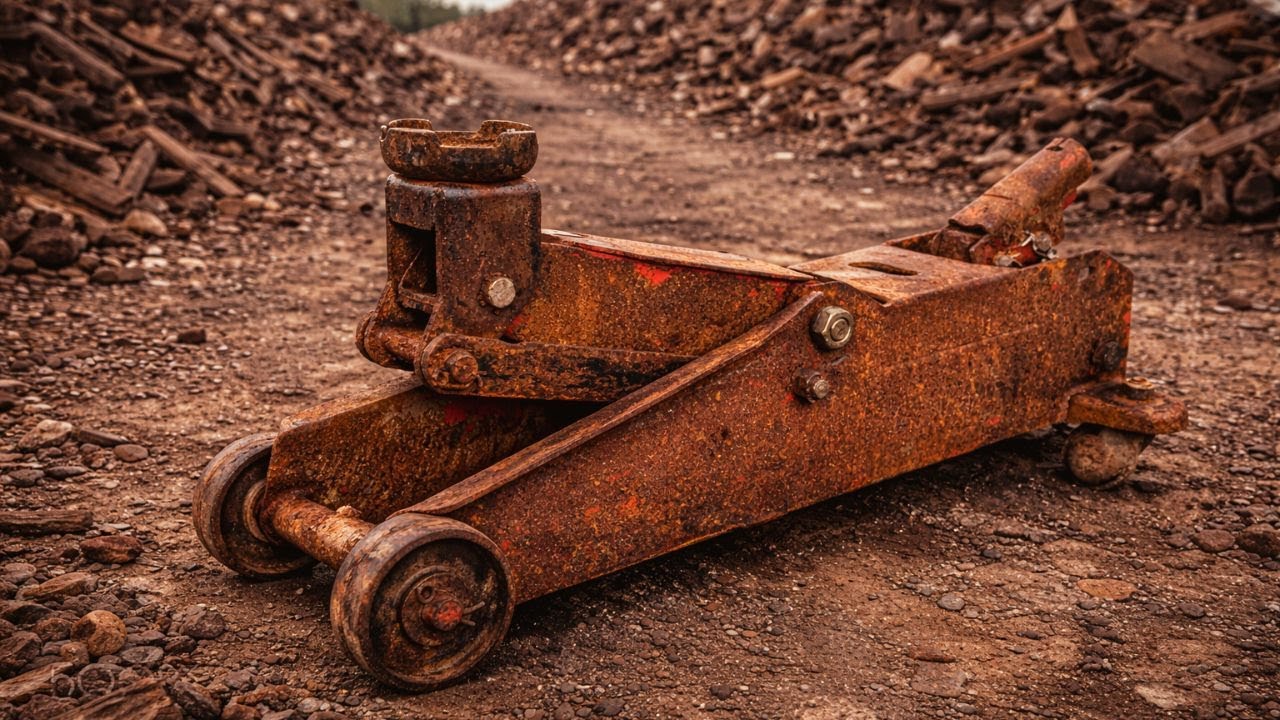 Restoring a Leaky and Rusty Hydraulic Floor Jack into a Masterpiece