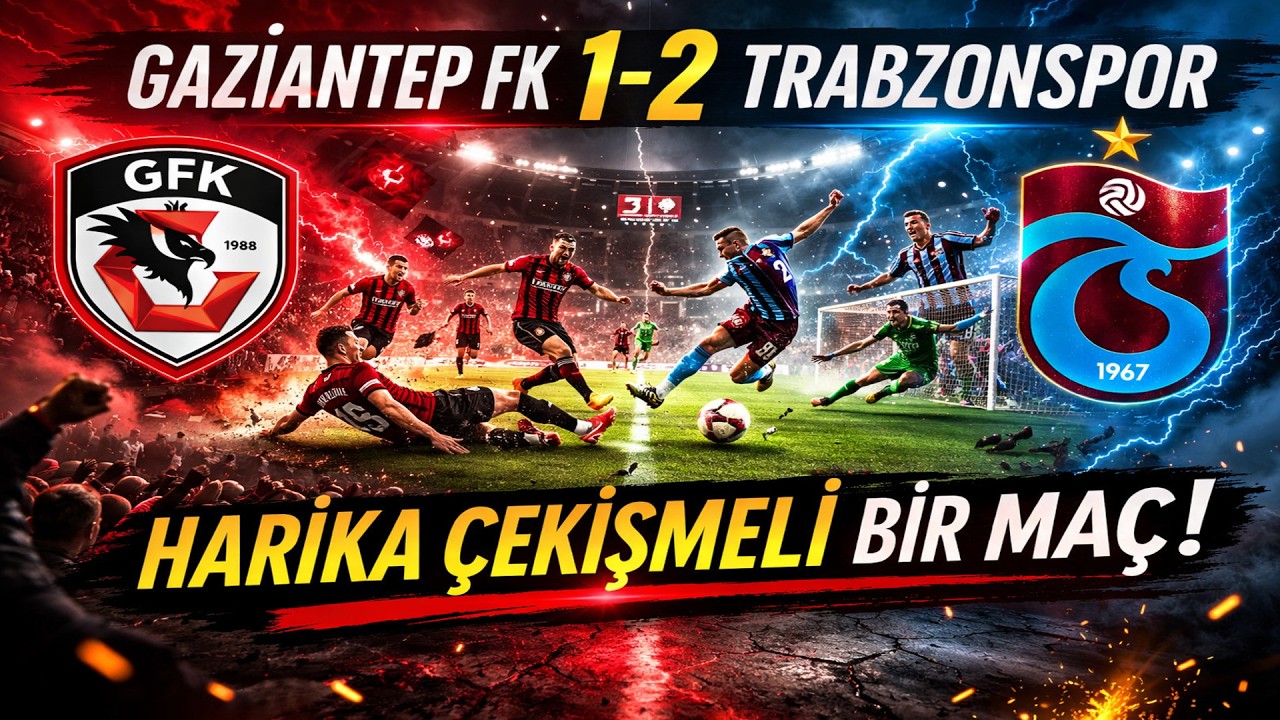 GAZİANTEP FK 1 - 2 TRABZONSPOR! HARİKA BİR MAÇ! TRENDYOL SÜPER LİG 23 HAFTA