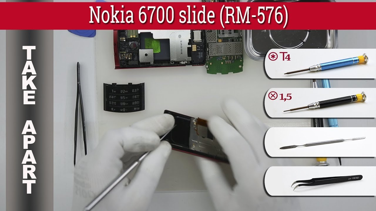 Как разобрать 📱 Nokia 6700 slide RM-576 \ RM-577