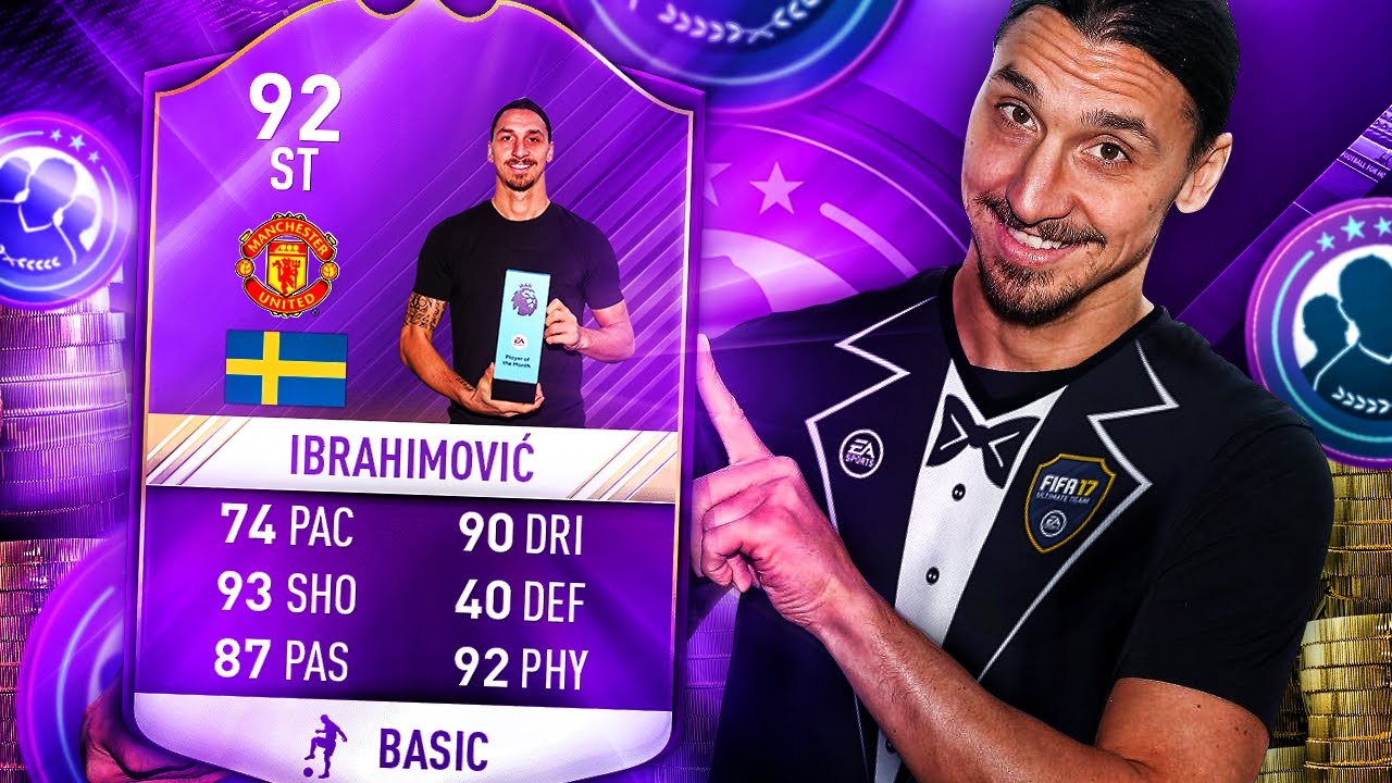 CRAZIEST GOAL EVER SCORED! PLAYER OF THE MONTH 92 RATED ZLATAN IBRAHIMOVIC! FIFA 17 ULTIMATE TEAM