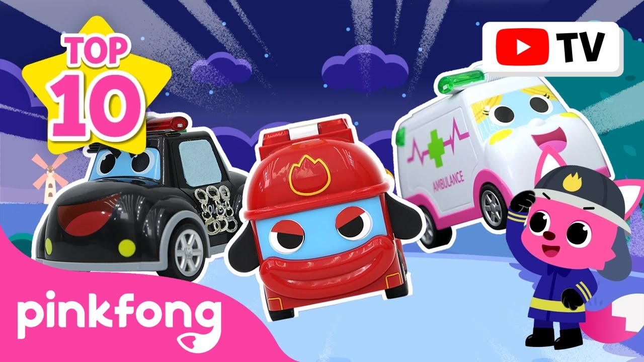 [TOP 10] Kids’ Favorite Car Songs & Stories | Toy Car, Police Car, Bus | Pinkfong Official