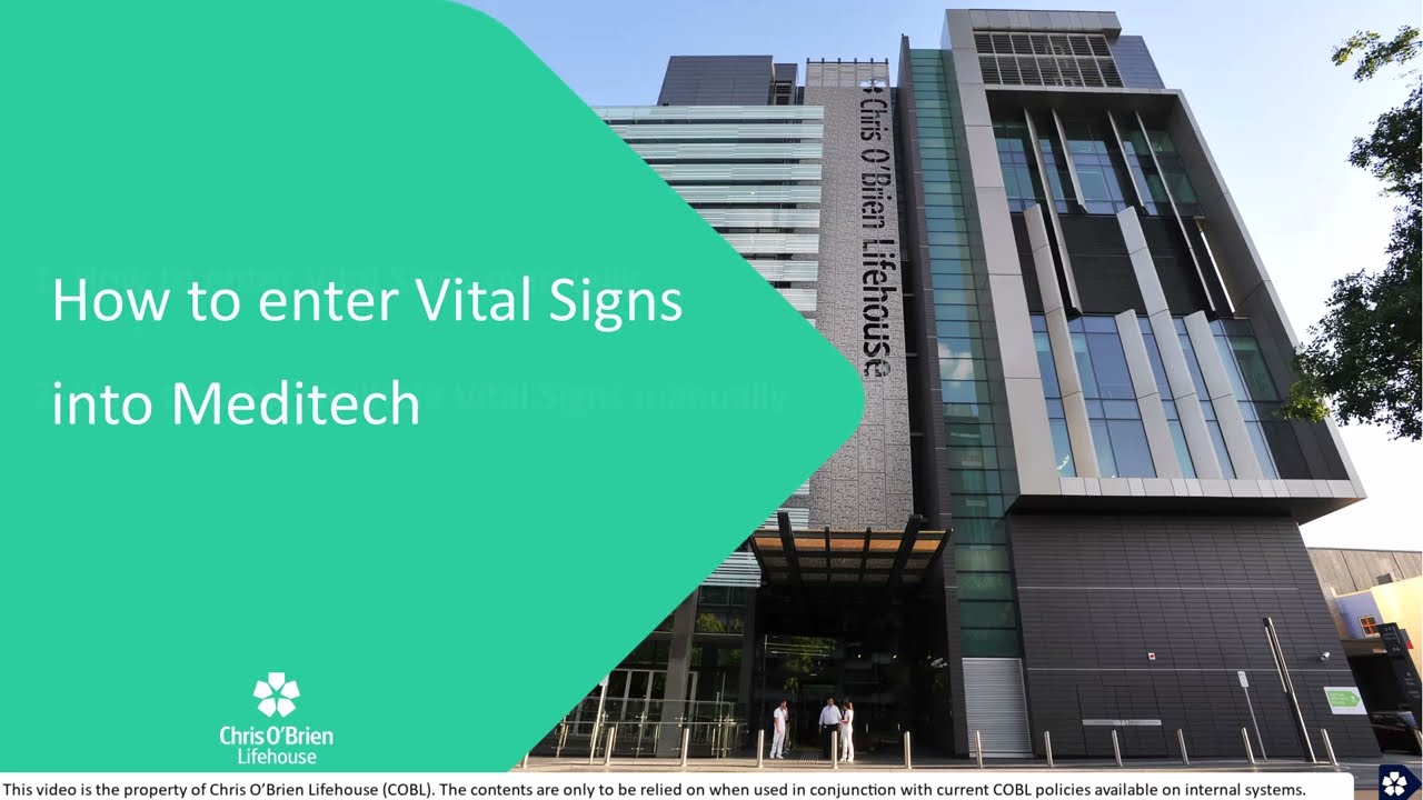How to Enter Vital Signs into Meditech