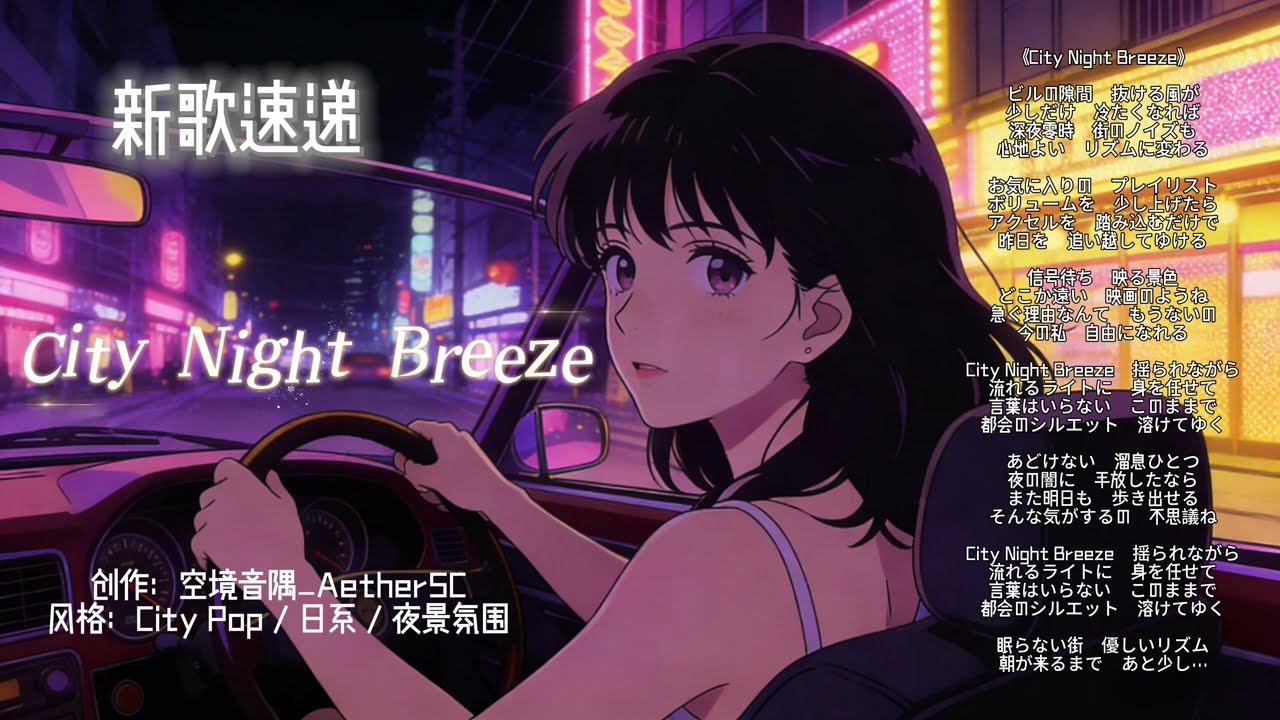 #CityNightBreeze #日系音乐 #夜景 #治愈系 #原创音乐 #深夜兜风 #氛围感音乐