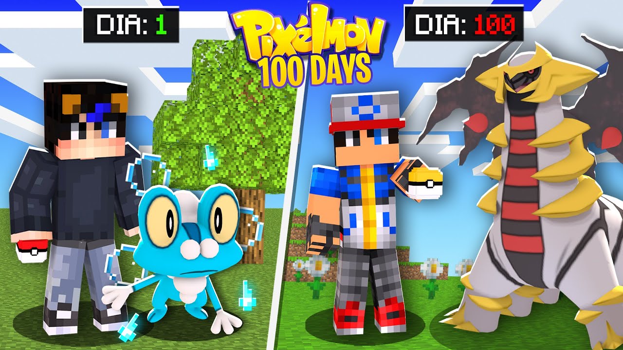 Pase 100 días en Pokémon en Minecraft: Pixelmon