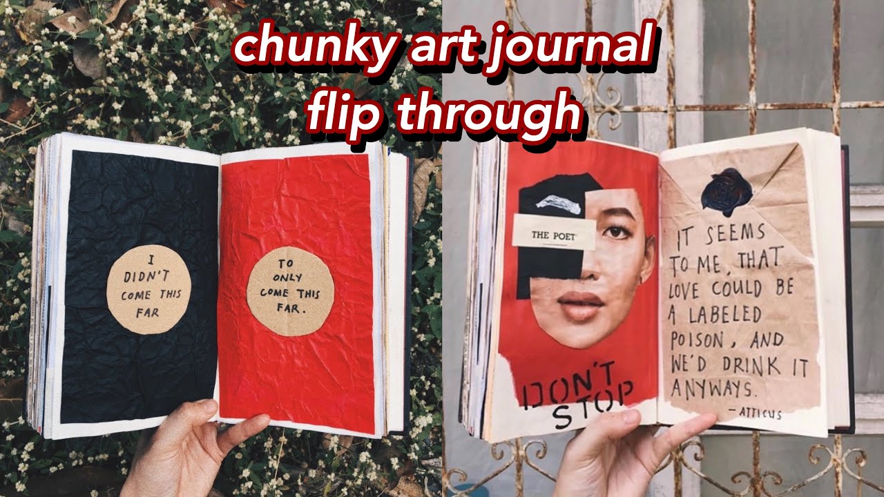chunky art journal flip through ♡