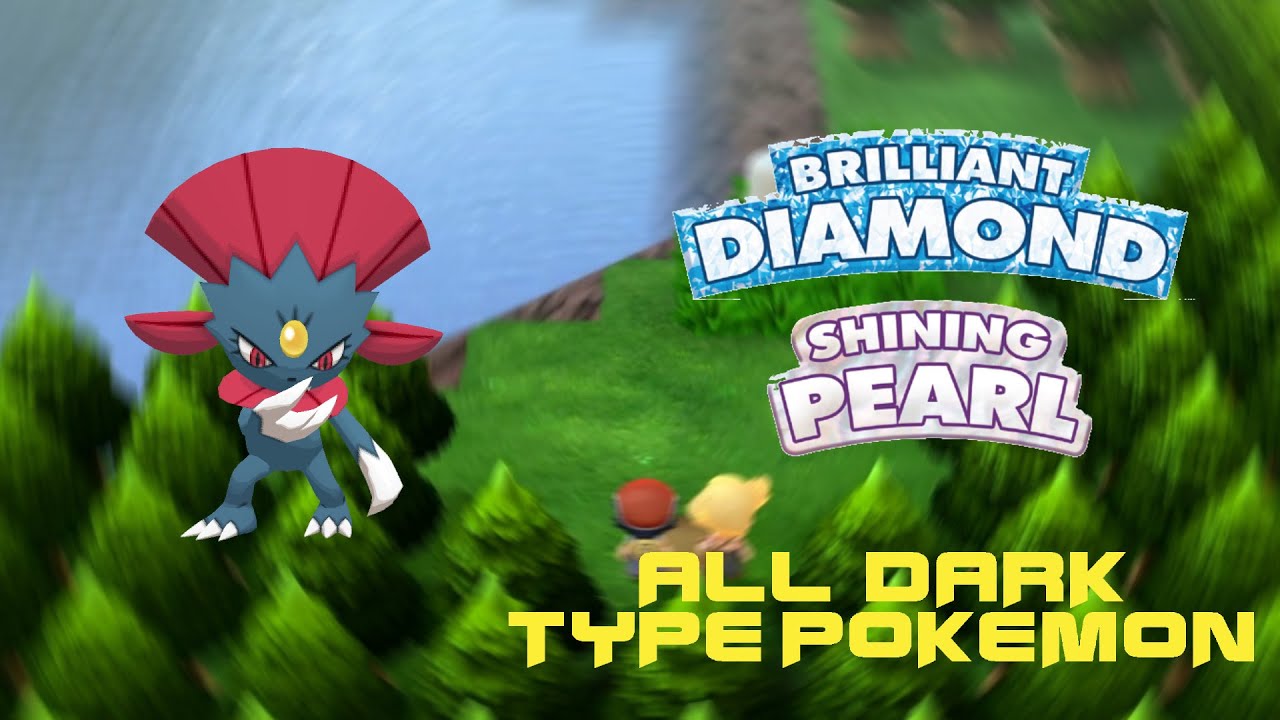 All Dark Types in Brilliant Diamond and Shining Pearl