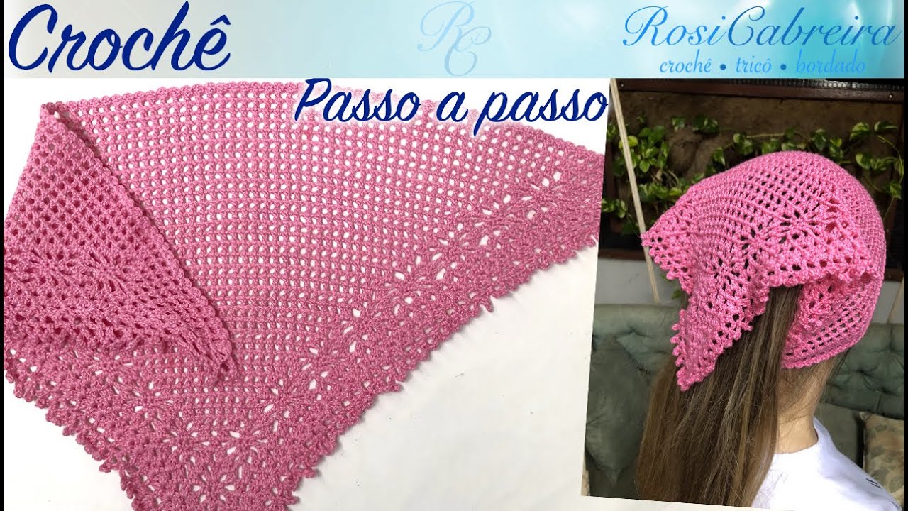 Lencinho/bandana vintage de crochê