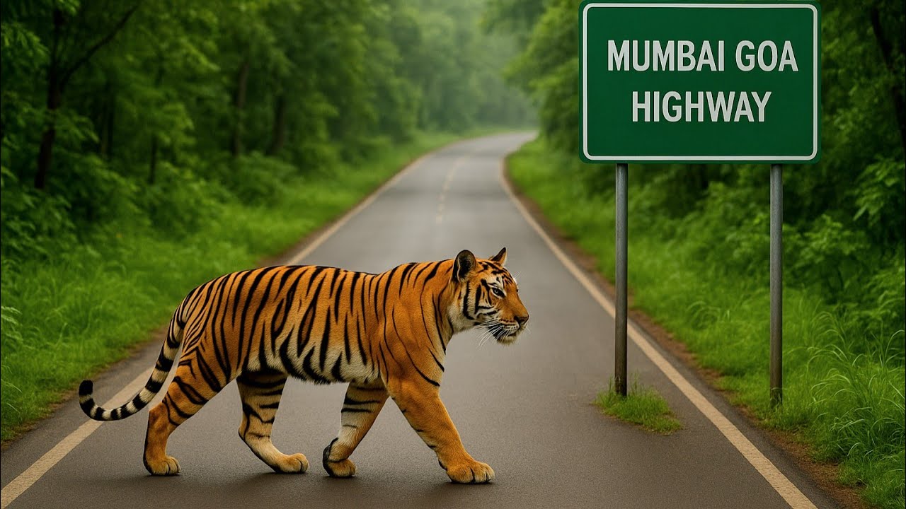 नागपूर पेंच हायवे  जवळ वाघाचे दर्शन झाले | 🐅Tiger spotted on Nagpur pench highway