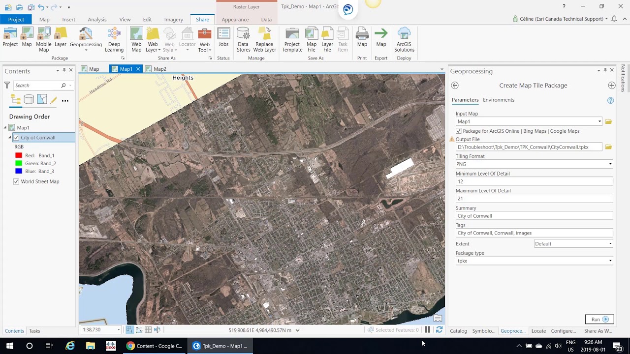 Uploading tile layers and tile packages to ArcGIS Online