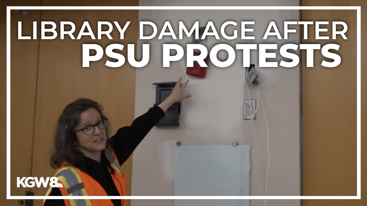 Portland State University staff grapple with library cleanup after protests