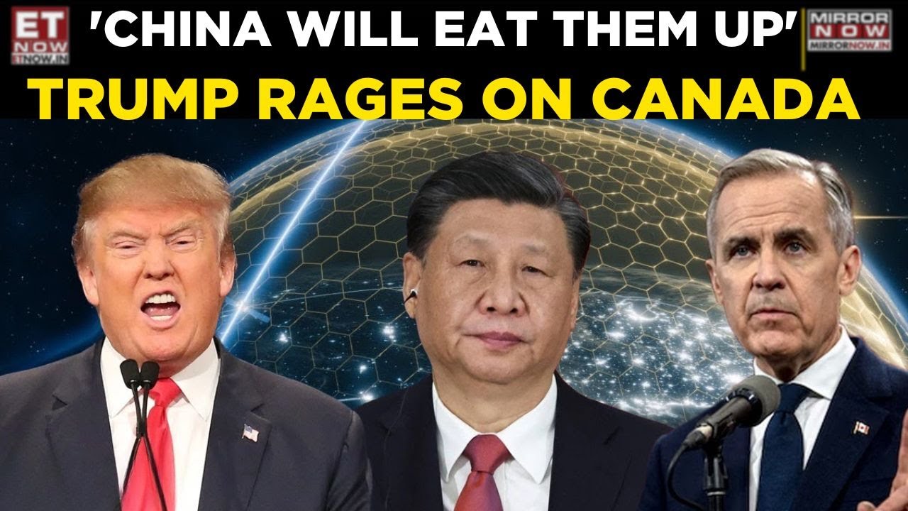 China Will Eat Canada Up: Trump Blasts At PM Carney Over Rejecting Greenland Golden Dome | Watch