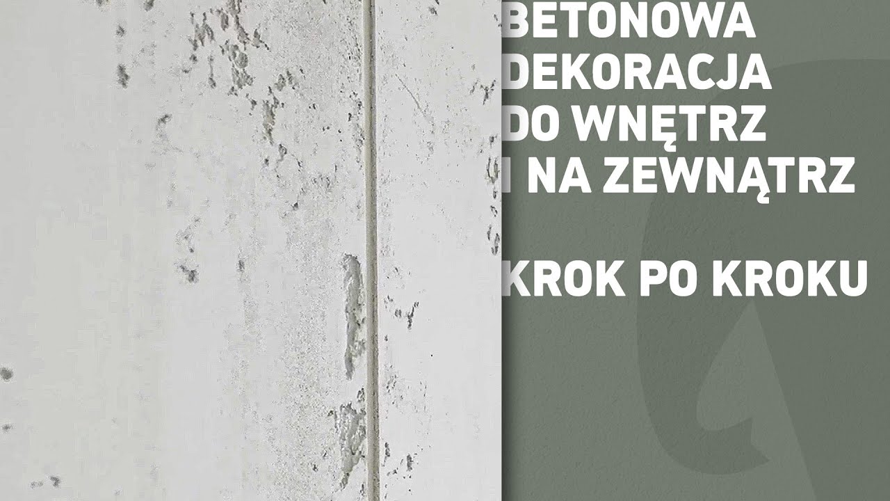 Beton na ścianie. Dekoracja imitująca beton krok po kroku. Rozwiązanie do wnętrz i na elewację.