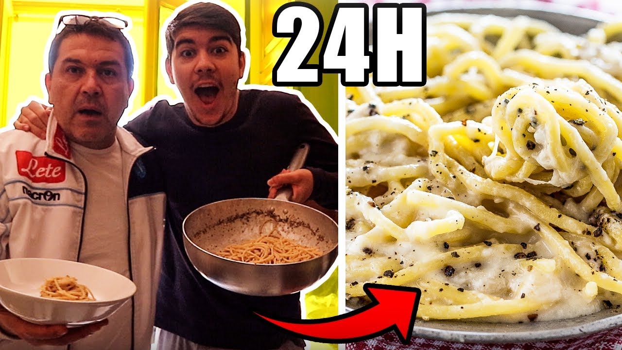 🍝😋 MANGIAMO SOLO CACIO e PEPE per 24 ORE!! *delizioso*