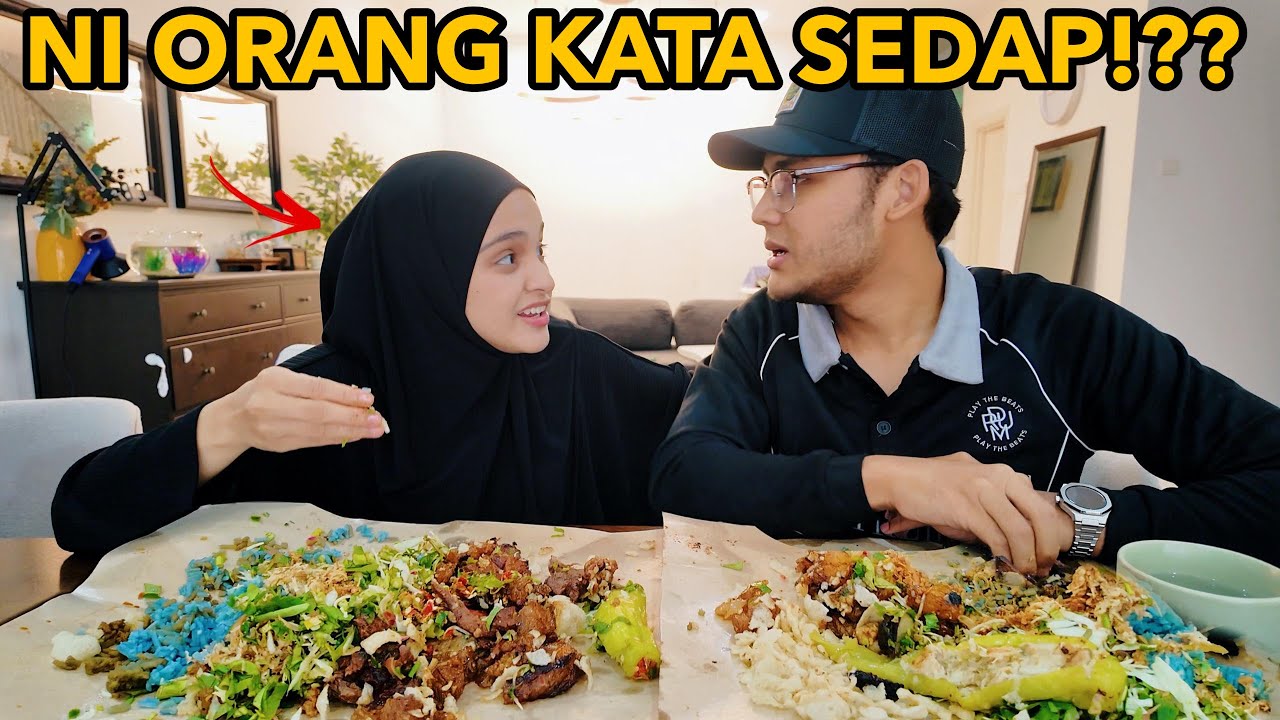 First Reaction MAKAN KERABU LEMAK viral TikTok!