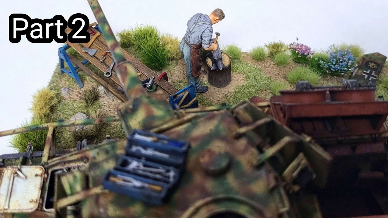 MINIART 1/35 REPAIRING OF Pz.Kpfw.IV Ausf.H(DIORAMA BIG SET)   Part2