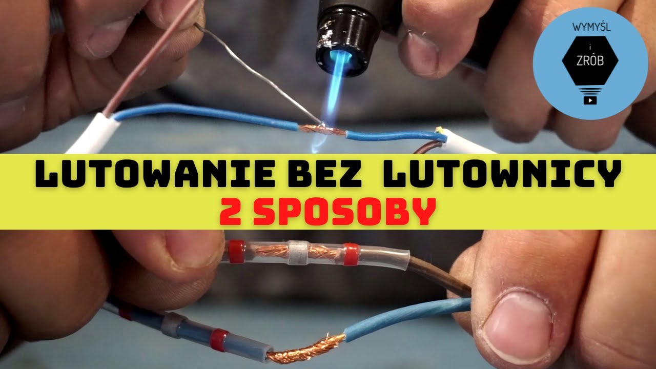 Jak naprawić przerwany kabel przewód bez lutownicy - koszulka termokurczliwa złączka z cyną