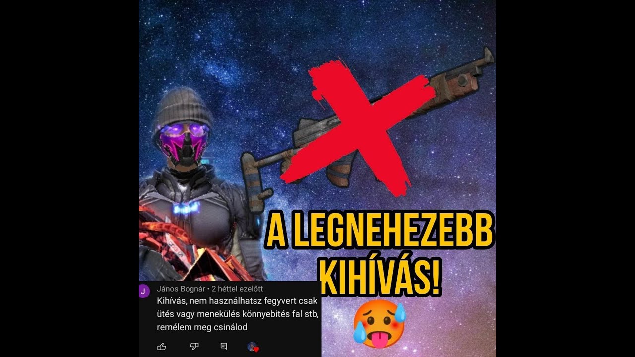 Nem szabad fegyvert használnom??!🥵 Free Fire kihívás #4