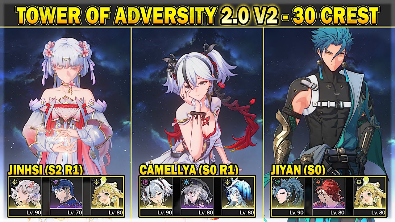 Camellya, Jiyan, Jinhsi - Tower of Adversity 2.0 Phase 2 - 30 Crest | Wuthering Waves