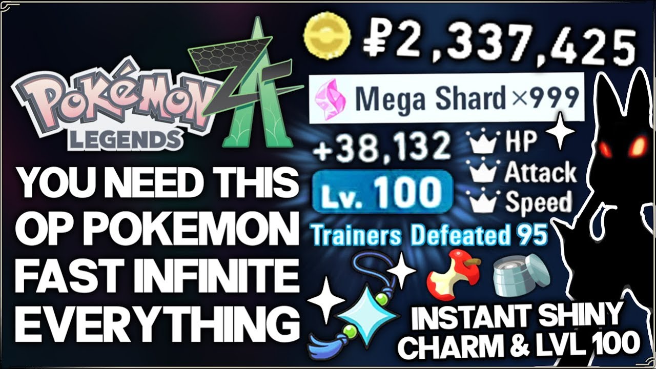 Pokemon Legends Z-A - How to Get FAST Shiny Charm & Easy INFINITE XP, Money, Shards & More OP Guide!