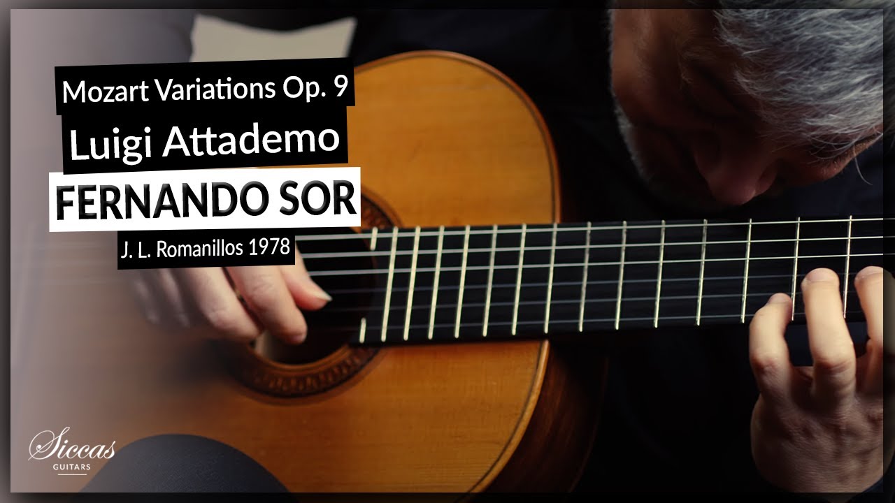 Luigi Attademo plays Mozart Variations Op. 9 by Fernando Sor on a 1978 Jose Luis Romanillos Guitar