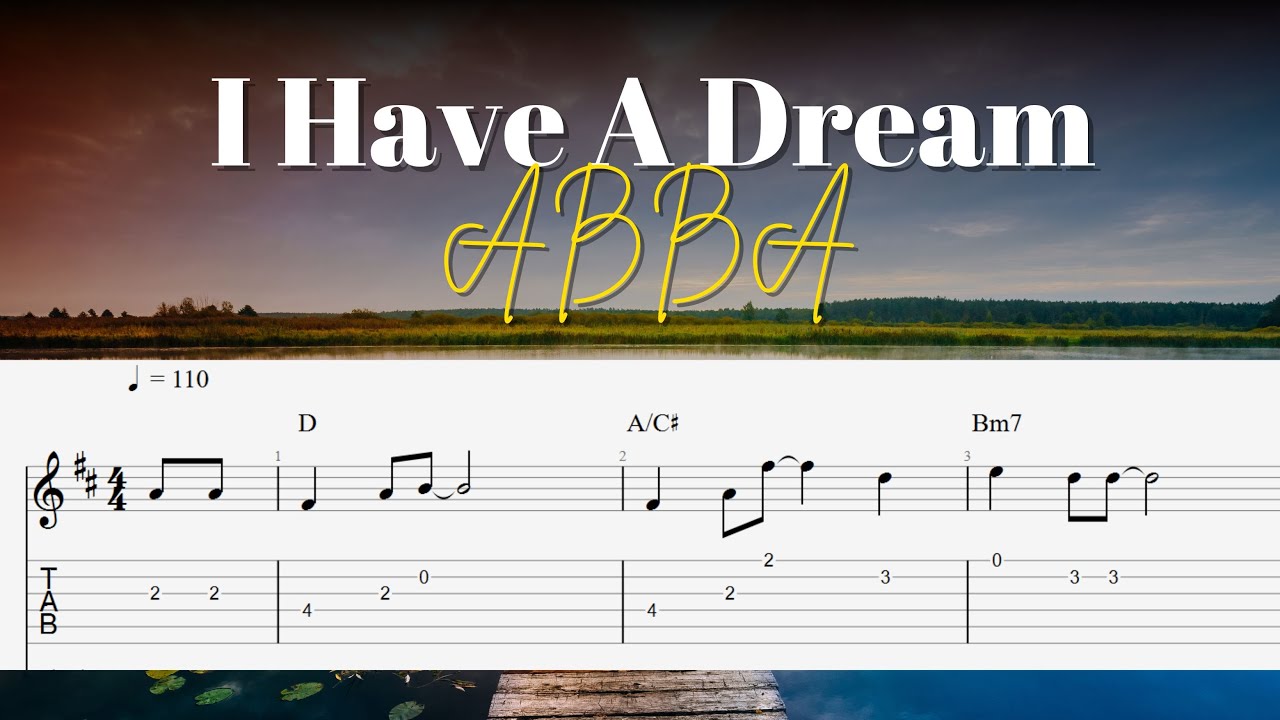 I Have A Dream - ABBA   - Fingerstyle Guitar Tutorial Tab