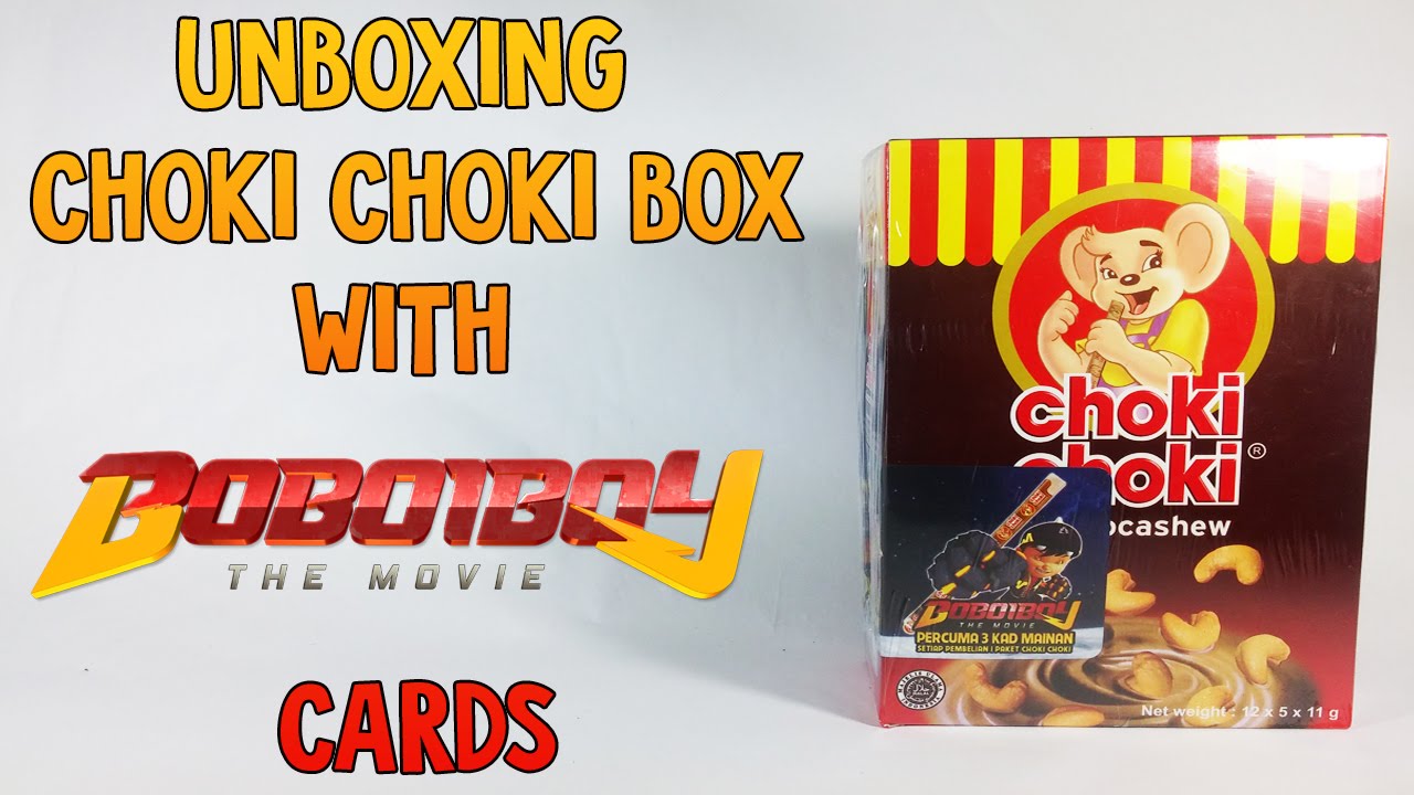 Unboxing Choki Choki Box With Boboiboy The Movie Cards