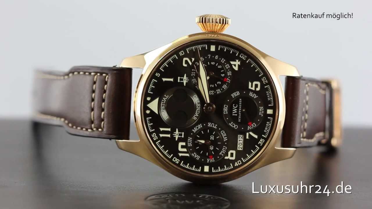 IWC Gro&szlig;e Fliegeruhr Ewiger Kalender Edition Antoine de Exup&egrave;ry IW502617 Luxusuhr24 ab 20 Euro/Monat