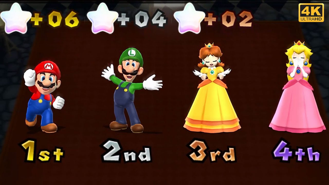 Mario Party 9 - Mario vs Daisy vs Peach vs Luigi - Toad's Road