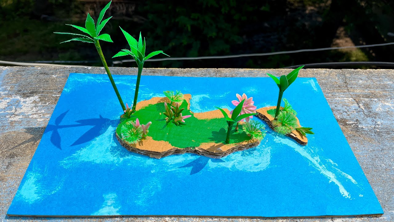 DIY island model project | science project | Black pulse |