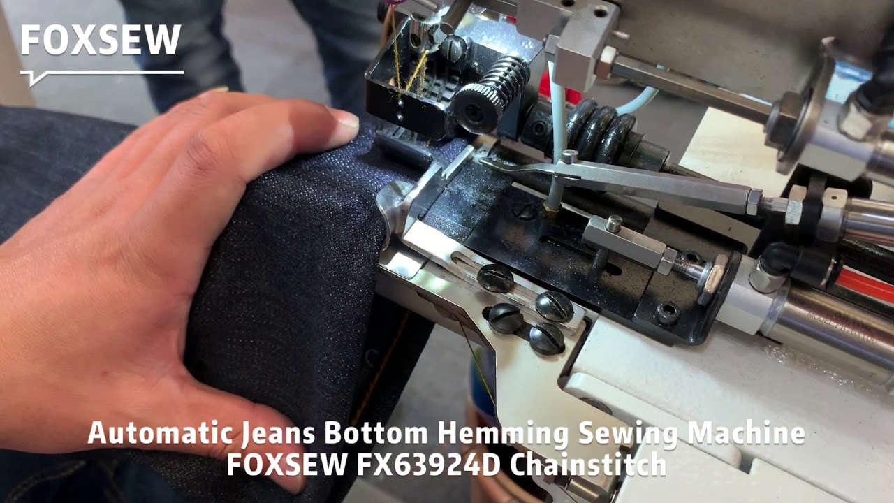 Automatic Jeans Bottom Hemming Machine ChainStitch