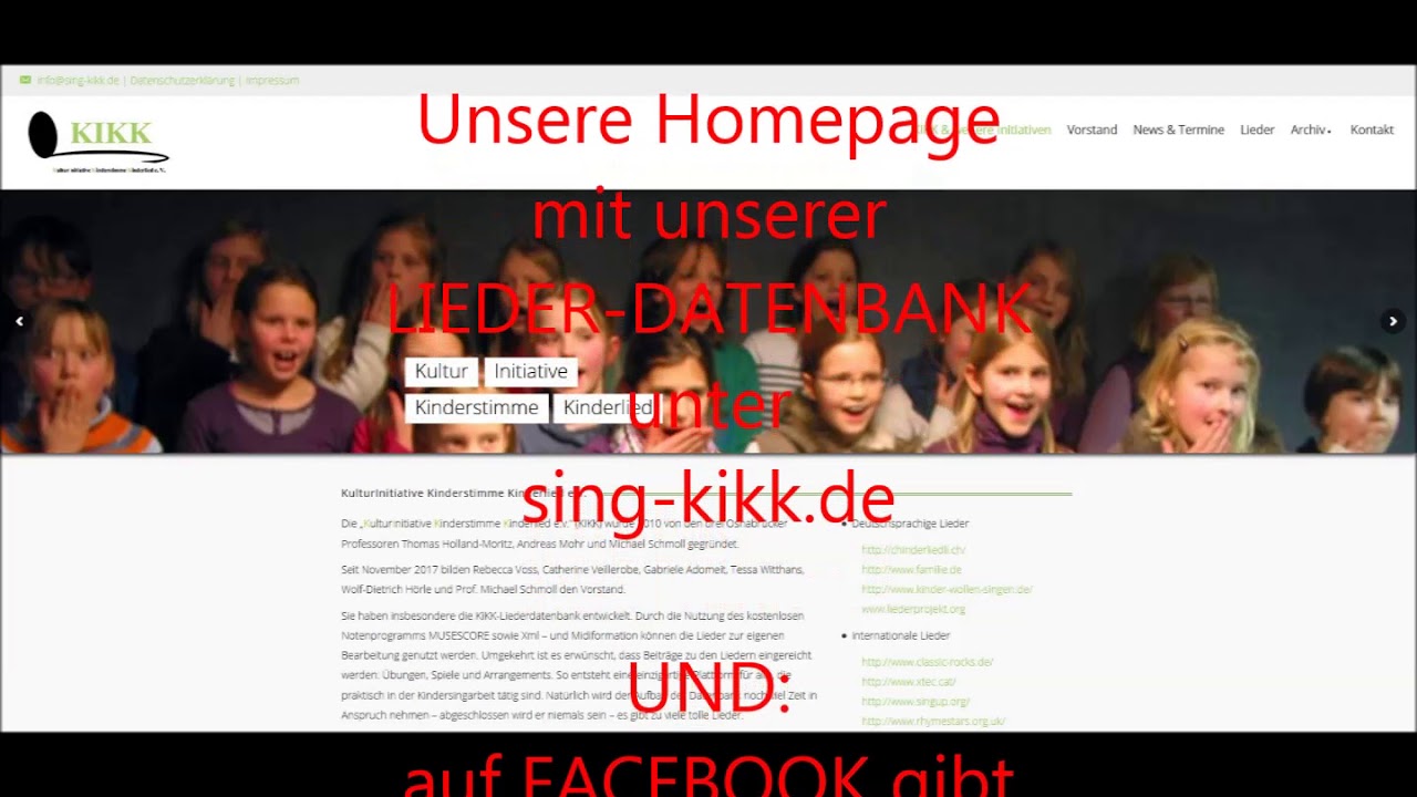 KiKK eV: Die Kulturinitiative Kinderstimme-Kinderlied stellt sich vor.