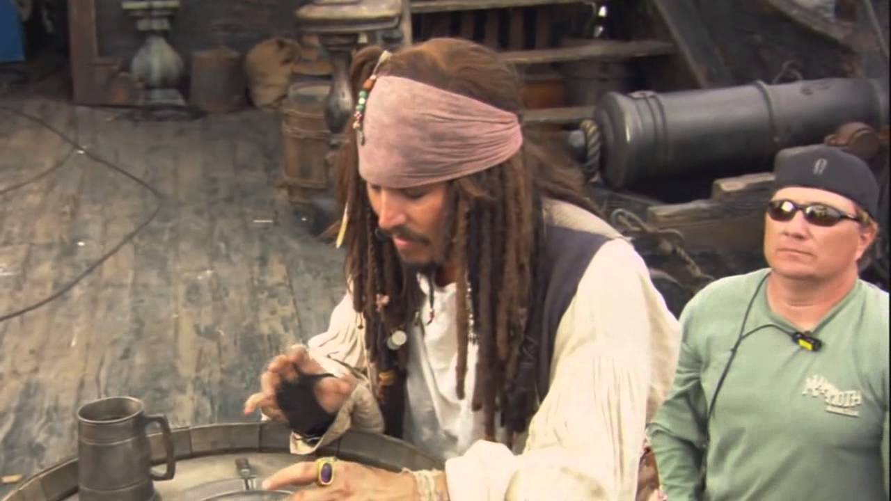 Johnny Depp in Behind the scenes of POTC (Music video)