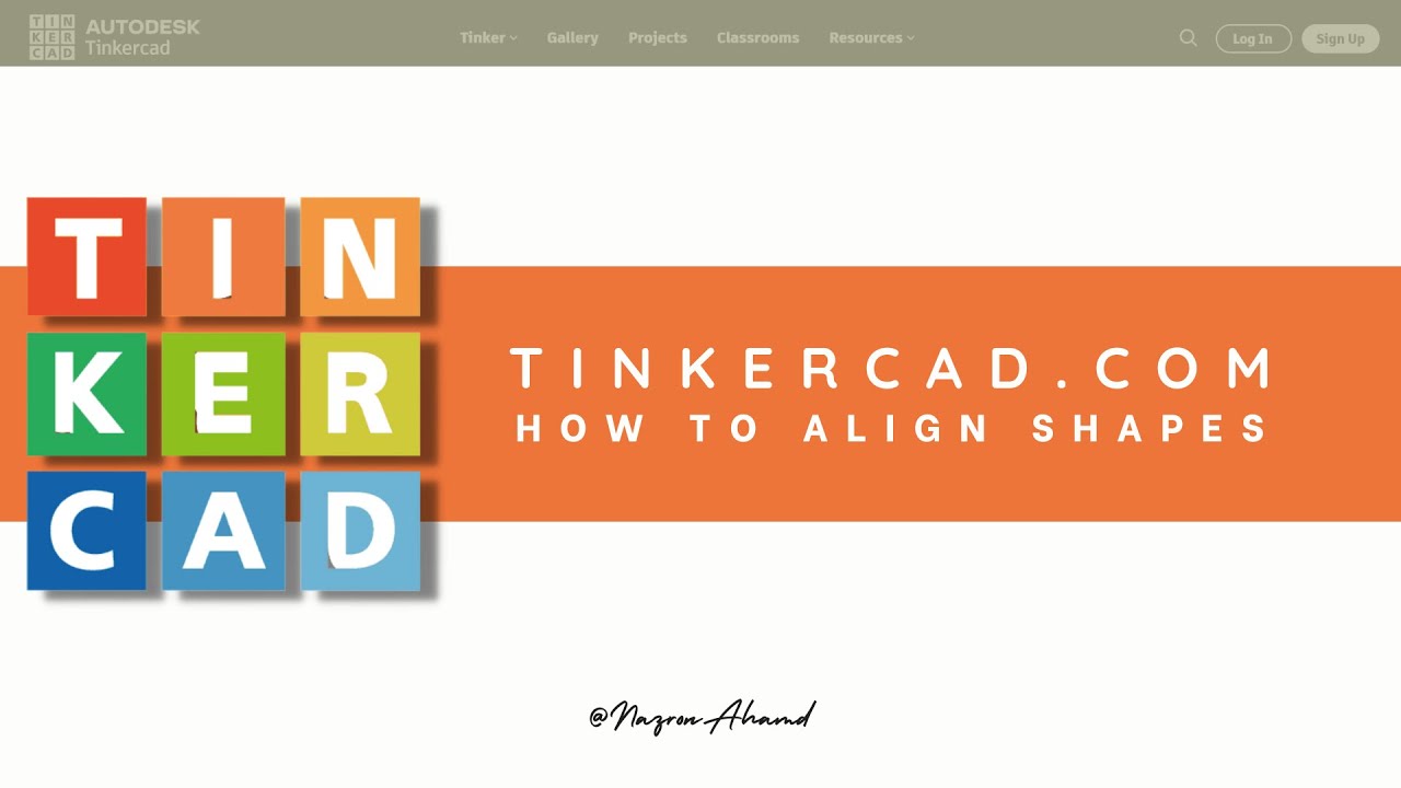 HOW TO ALIGN SHAPES IN #tinkercad