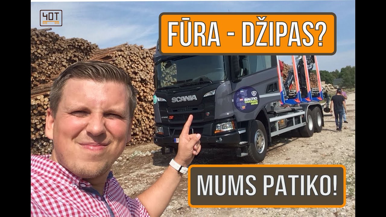 40T apie Scania XT G500 / Loglift 96S manipuliatorius ir miškovežio anstatas