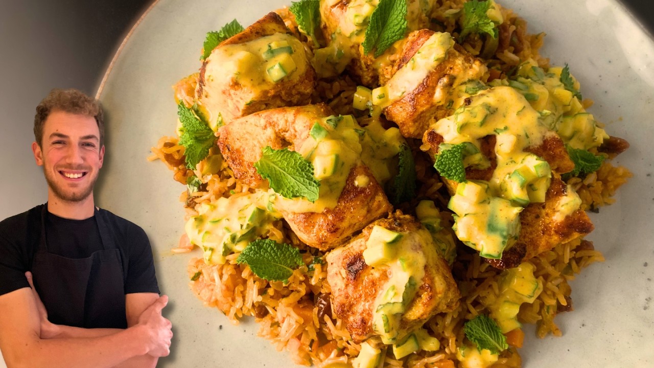 Anti-Inflammatory Turmeric Tofu Kebabs and Pilaf Rice Recipe