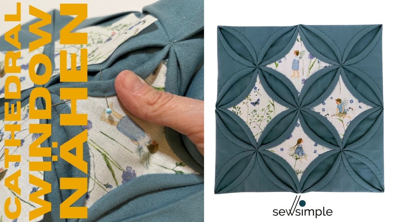 Cathedral Window Patchwork nähen mit kostenlosem Schnittmuster