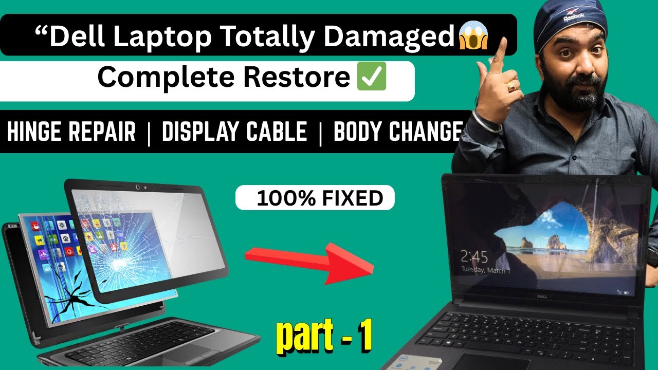 पुराना Dell Laptop 😱 FULL RESTORE hinge change | display change | body change .