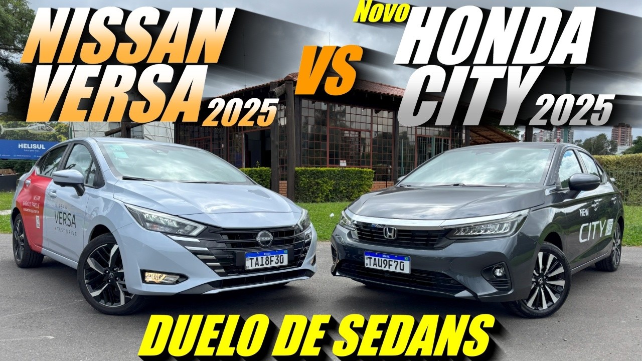 NOVO HONDA CITY TOURING 2025 vs NISSAN VERSA EXCLUSIVE 2025. Qual sedan vence essa disputa?