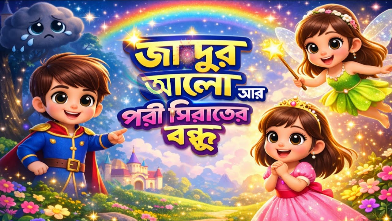 জাদুর আলো আর পরী সিরাতের বন্ধু 🧚 | 3D Cartoon Fairy Tale in Bangla | Kids Story | Kids Animation