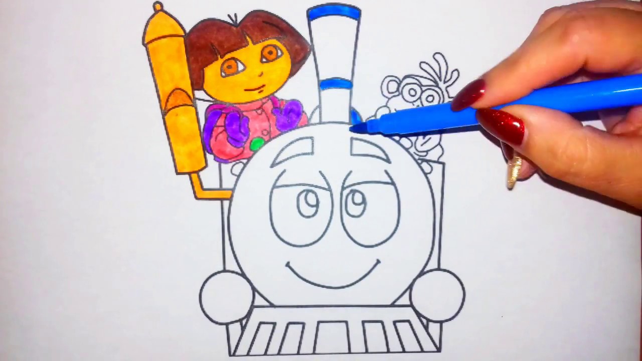 Dora the Explorer //Christmas // A gift to Santa/Подарок Санте// Coloring for children