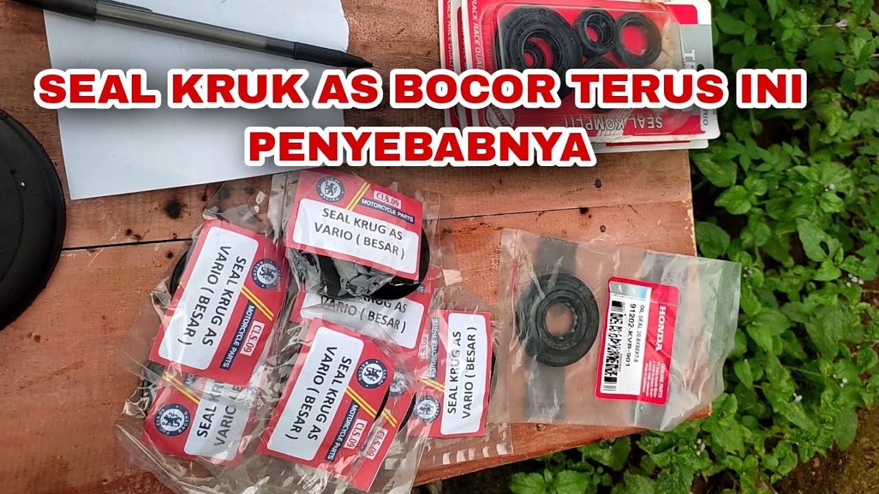 Mau di ganti 100 kali kalo sealnya seperti ini pasti tetap bocor meskipun kruk as bagus