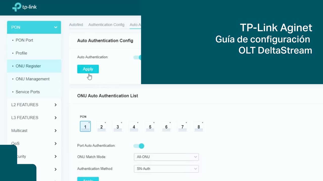 TP-Link Aginet | Guía de configuración OLT DeltaStream