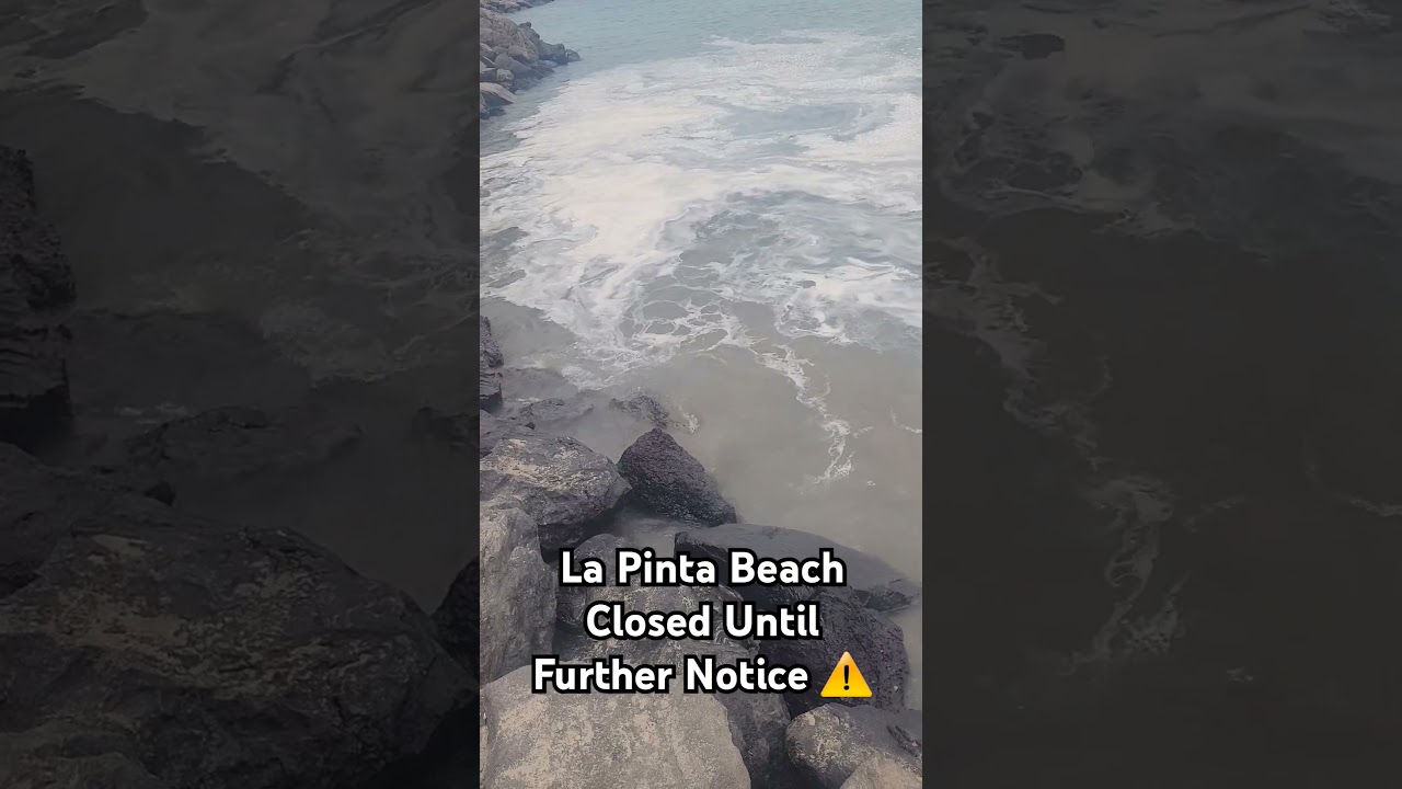 La Pinta Beach, Tenerife, closed temporarily due to bacteria. 