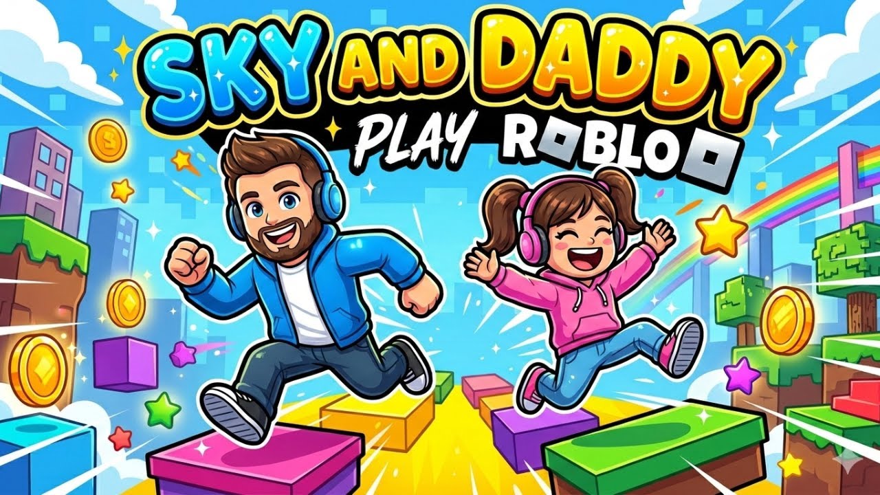 4 year old plays Roblox with Dad - Brookhaven
