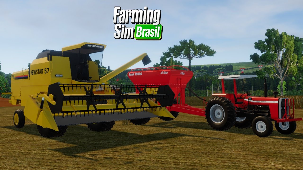 CHEGOU!! UMA NEW HOLLAND TC 57 NA FAZENDA do Farming Sim Brasil - Episódio 4