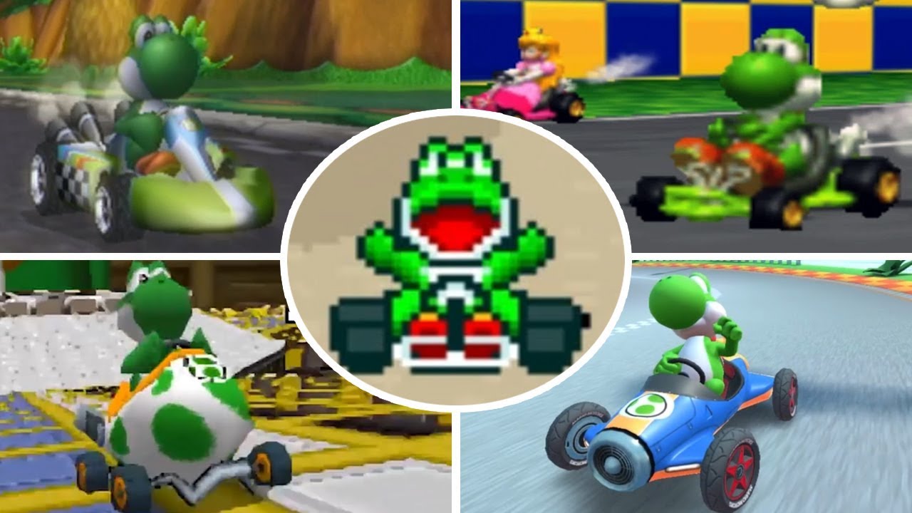 Evolution of - Yoshi in Mario Kart Games