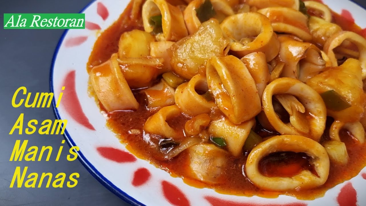Cumi Asam Manis Nanas ala Restoran, anti alot cuminya..